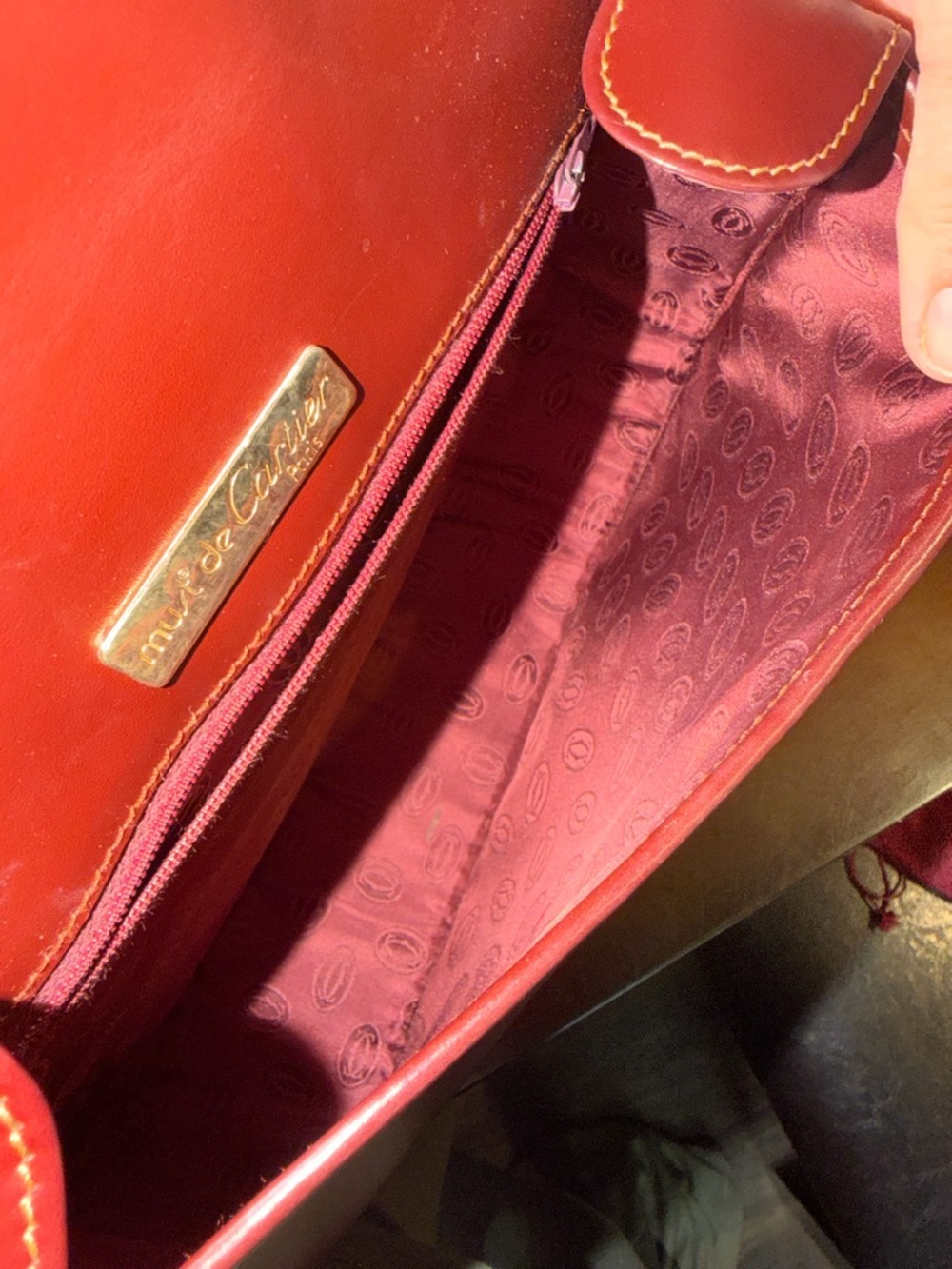 Cartier Women's Crossbody Bag in Burgundy - Picture 4 of 8